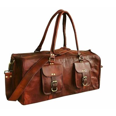 Duffle Gym Vintage Carry On Luggage Leather Perfect Bag Lightweight Travel Men