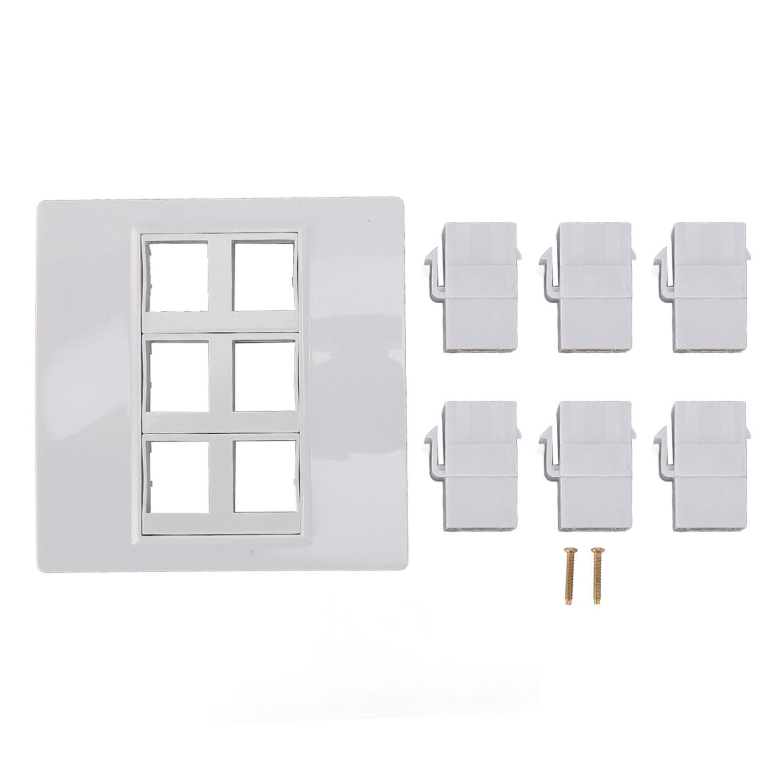 

High Definition Multimedia Interface Wall Plate Professional 4K 3840x2160 60HZ 6 Port Keystone Wall