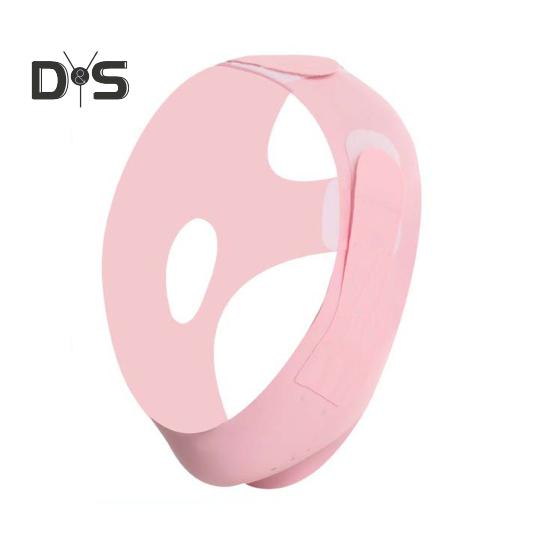 

V-образный ремешок для подтяжки лица, средство для устранения двойного подбородка, повязка для похудения лица, инструмент для ухода за кожей, косметический инструмент для женщин и мужчин розовый