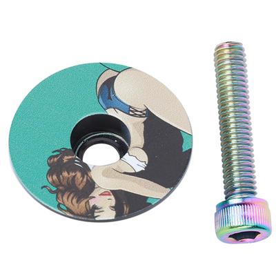 Aluminum Alloy Lightweight Mountain Road Bike 3D Embossed Printing Headset Screw Cover Bicycle