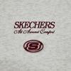 Skechers Comfortable Sports Casual Loose Breathable Short Sleeve T-Shirt Unisex Tops Light-White Flower-Gray L225U048-0248