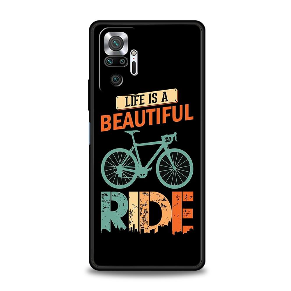 Mountain Bike Cycling Art Phone Case For Xiaomi Redmi Note 13 12 5G 11 10 Pro Plus 4G 9S 9 8 7 9T 13C 12C 10C 9C 9A Soft Cover