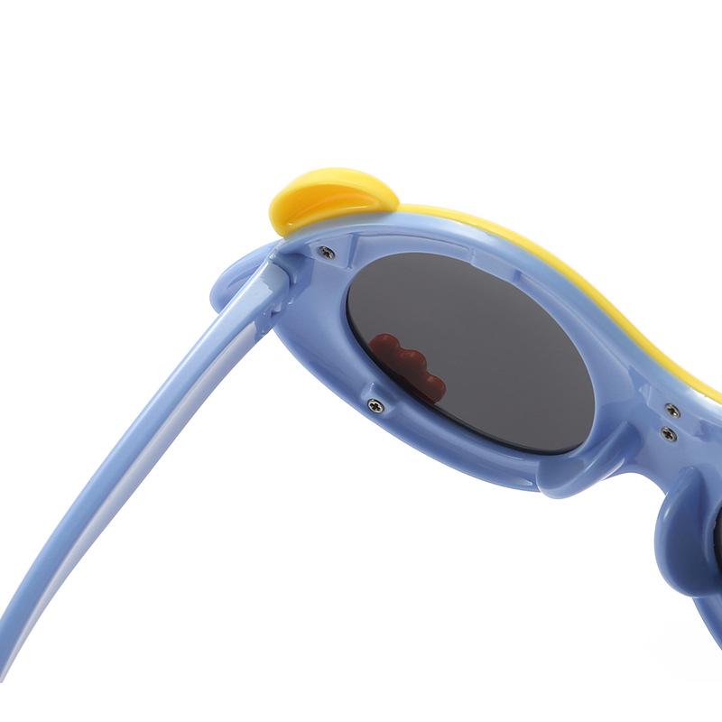 Polarized Cartoon Sunglasses for Kids - Soft Silicone, Childlike Design, Anti-UV Protection for Boys and Girls.