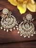 18K Gold Plated Alloy Kundan Stones Earrings For Women