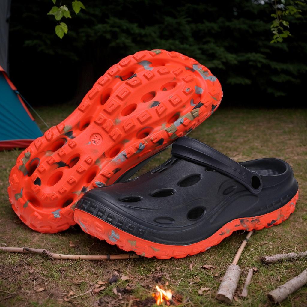 

Двухцветные камуфляжные садовые туфли на толстой подошве, повседневные сандалии, уличные туфли с парой тапочек 44-45&CHINA