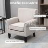 Living Room Armchair Upholstered in Fabric Relax Armchair with Armrests Removable Seat for Bedroom 79x78x87 cm Grey