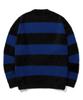 TRILLION Hairy Brush Striped Crew Neck Knit (Blue)