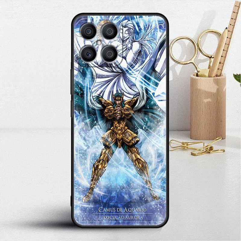 Saint Seiya Anime Case For Honor X8 X8a 90 X9a 8X 70 50 20 Magic5 Pro 9X P60 P50 Black Soft Phone Funda