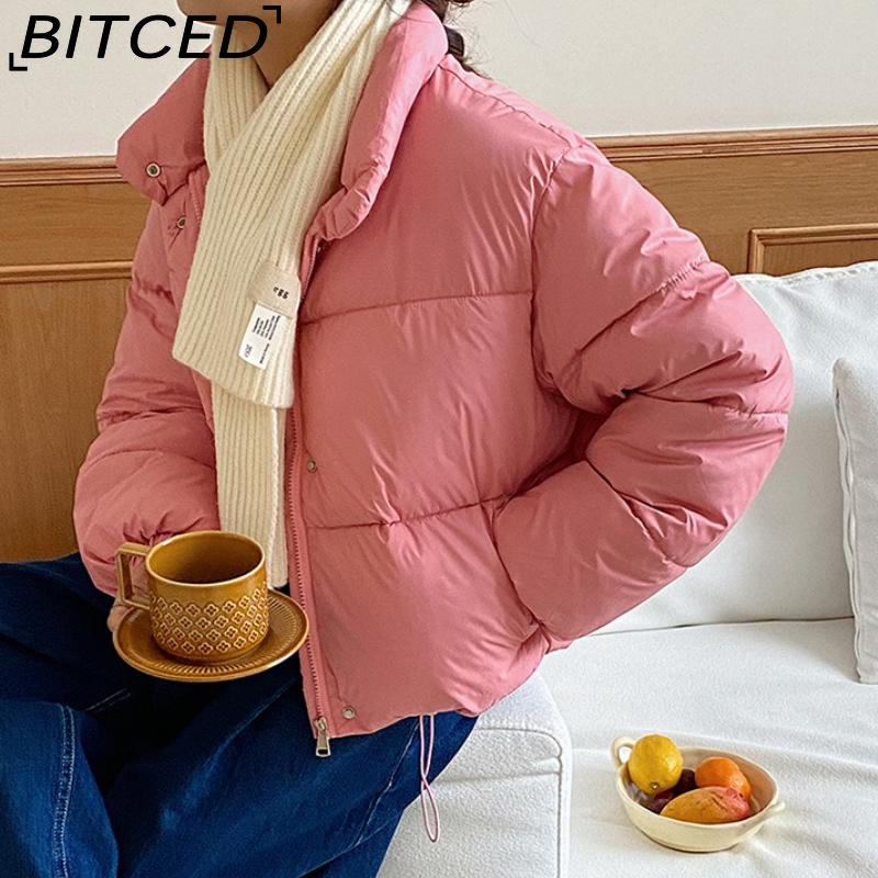 BITCED Autumn Women's Urban Casual Puffer Coat Cotton Jacket Fashionable Elegant Outerwear