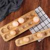 Multi-Compartment Wooden Egg Holder Japanese-style Egg Storage Rack Egg Plate  Refrigerator