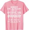 Sorry, ich bin schon von einem verdammt tollen Mädchen vergeben T-Shirt Lustige Sprüche Zitate Buchstaben Gedruckt Grafik-T-Shirt Oberteil Geschenke für Freund
