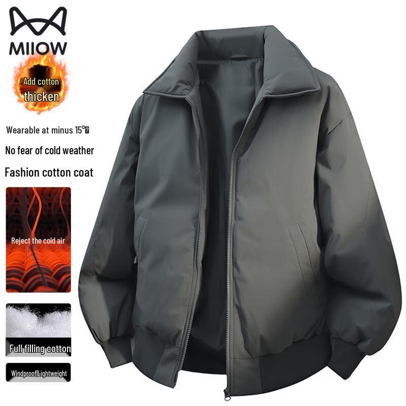 

Мужская зимняя куртка Maoren с лацканами и утеплителем M