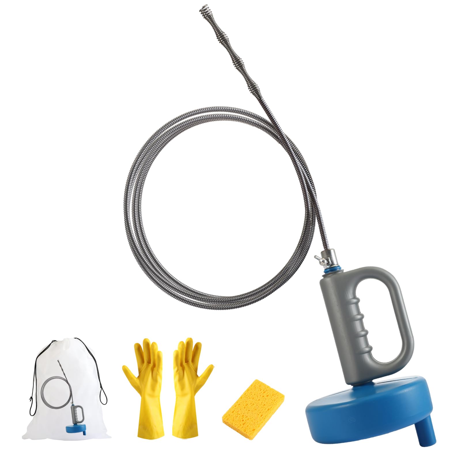 

проволокой труба вращающийся сливной трос засор слива можно использовать при коммерческой чистке в комплекте губка для хранения [Рекомендовано экспертами] очиститель, тип, слив, синий