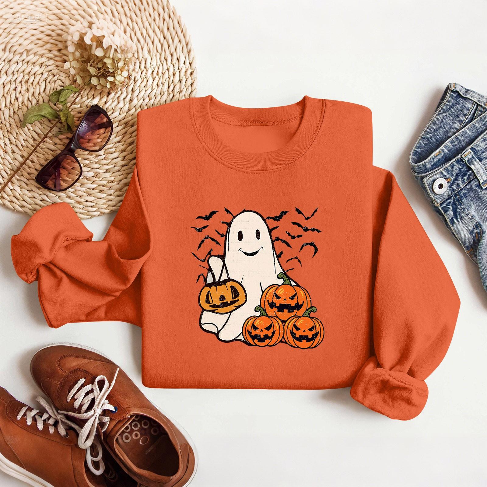 

Women Tops Women s Long Sleeve Sweatshirt Casual Crewneck Loose Fit Pollover Fleece Tops M помаранчевий