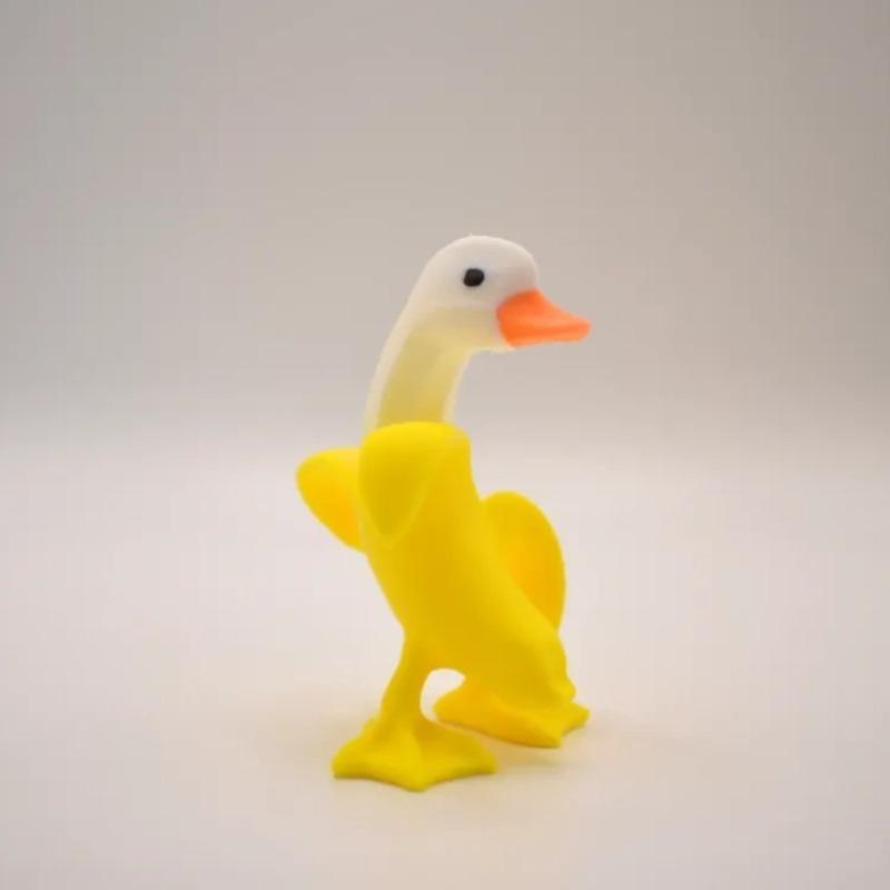 Banana Duck Decoration - Expressive Eyes, Lightweight Durable Plastic Material, Perfect for Home, Office, Party Use - Home Decor