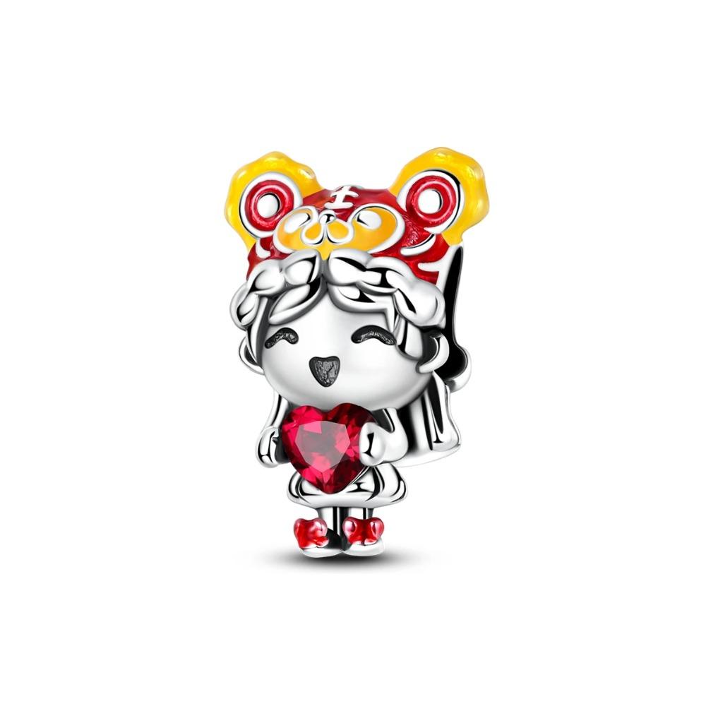 Silver Plated Couple Bracelet Necklace Set with Zirconium Beads Charms for Women Girls Lovers Jewelry Gift