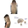 72cm Women Long Straight Wig With Hair Net Blonde Synthetic Hair Wigs Headgear For Daily Wear