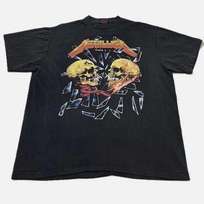 Vintage METALLICA Sad But True XL 90s Metal Rock Μπλουζάκι Μονής Ραφής REPRINT