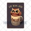 Letrero de Café Retro Decoración de Café Bar Placa Vintage Tienda de Bebidas Decorativo Pared Pub Club Póster 20x30cm