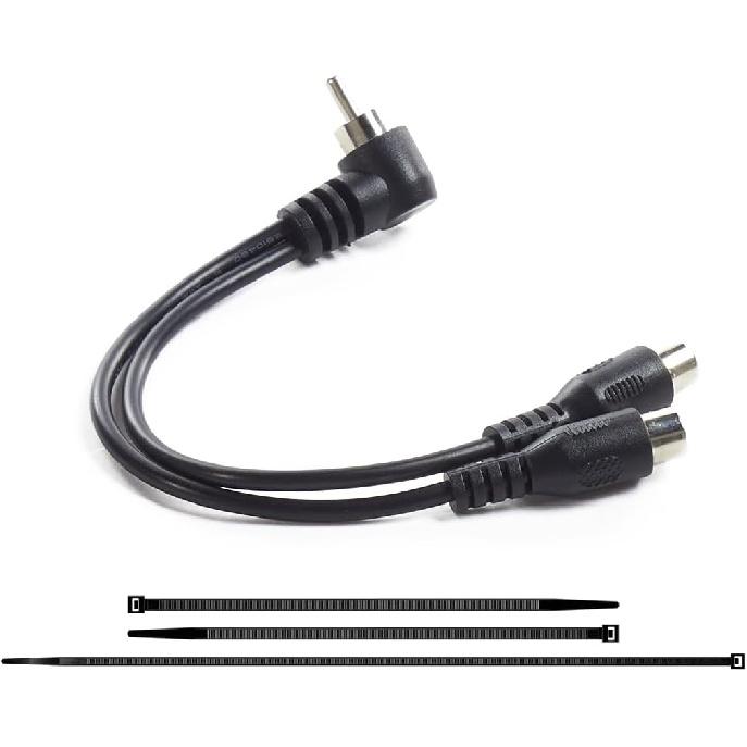 UTSAUTO 515176794 Комплект RCA-адаптеров Y-образный разветвитель Шнур питания для подогрева шлема и козырька снегохода