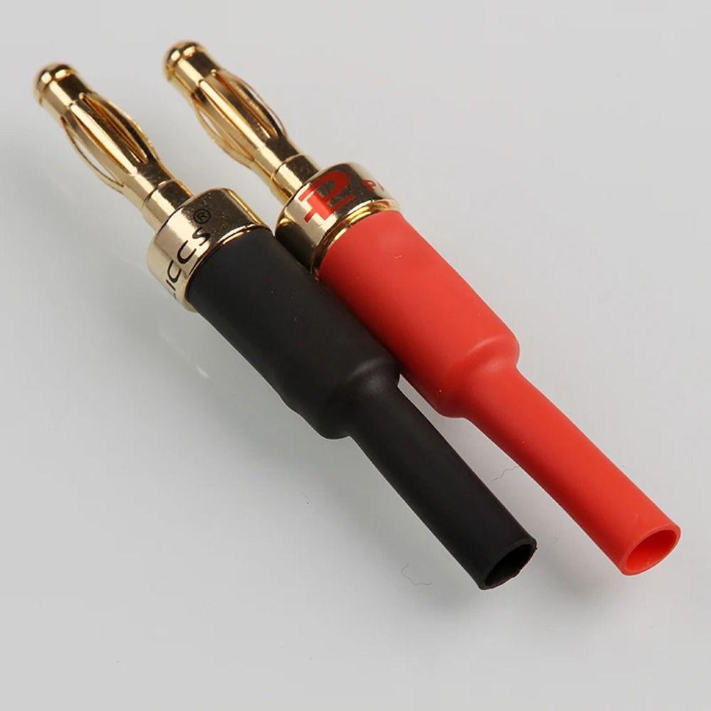 2Pcs Gold-plated Copper Cross Banana Speaker Plug Musical Speaker Cable Audio Banana Connectors