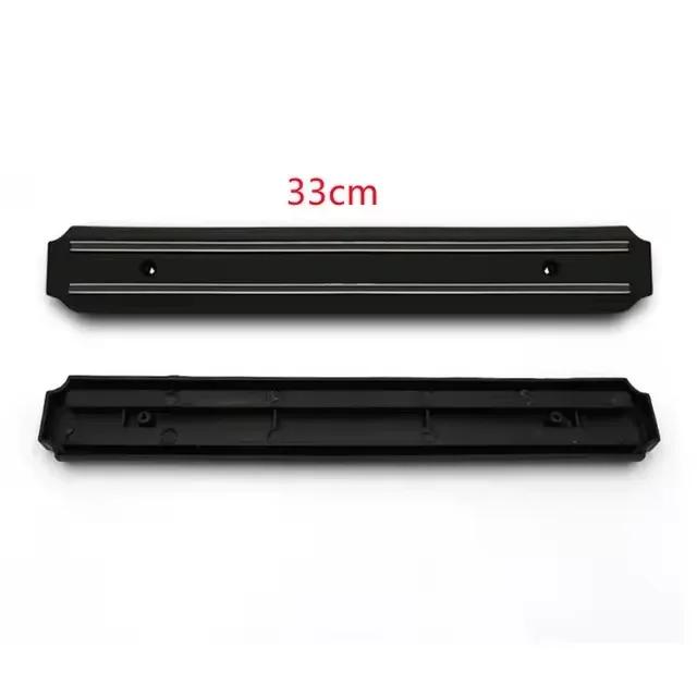 Powerful Magnetic Knife Holder Multifunctional Wall Hanging Knife Rack Strip Black Kitchen Practical Tools Organizer Punch Free