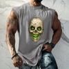 Men's Loose Fit Sleeveless Tank Top Casual Sports Muscle Shirt Halloween Print Comfortable Breathable Lightweight Summer Wear