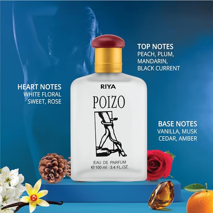 RIYA POIZO dla mężczyzn i kobiet Eau De Parfum Spray Czarna porzeczka Piżmo 100 ml Długotrwały zapach/Zmysłowe perfumy/Dark Force