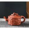 Purple Clay Teapot  Capacity Wide Mouth San You Teapot Red Clay Handmade Relief Tea Pot Tea Making Tool Kung Fu Tea Set
