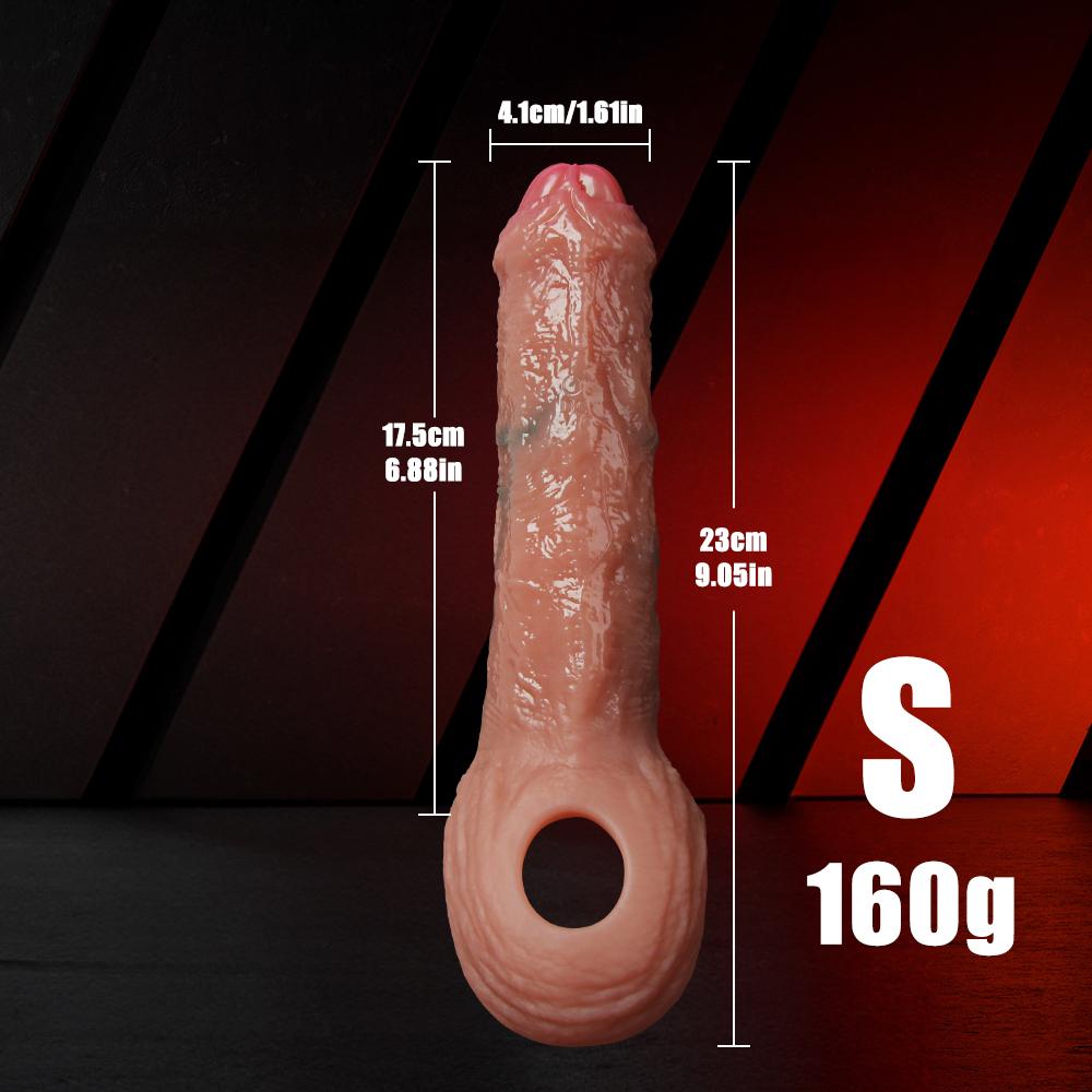Penis Sleeve Enlargement Sleeve For Cock Sex Toys for Men Extender Silicone Dick Sleeve Artificial Penis Enlarge Thicken Condom