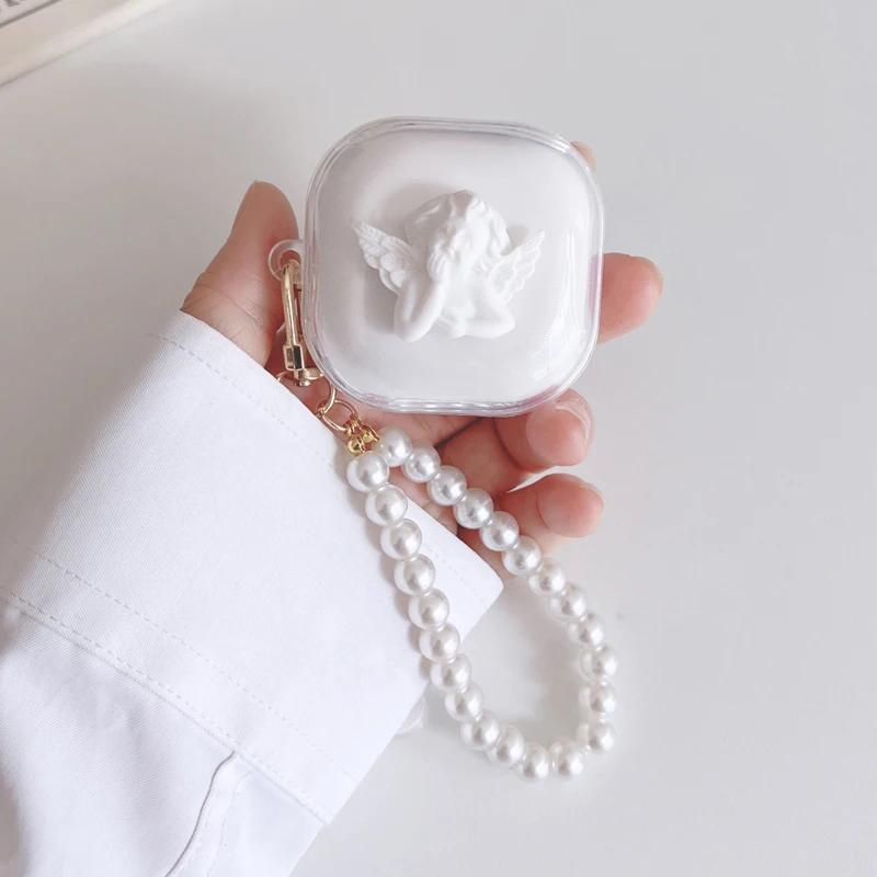 For Anker Soundcore R50i /P20i / R50i NC K20i C30i P30i P40i Cute Love/angel Pendant Transparent Silicone Earphone Cover