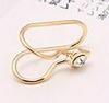 Korean Pearl and Diamond Star Ear Cuffs - U-Shaped Temperamental Stud Earrings