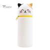Pencil Case Desktop Stand Up Pen Holder Cartoon Animal Design Silicone Pencil Storage Bag for Home School Office Supplies