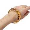 Fashion Polygon Resin Bracelet Classy Brown Leopard Mottled Bangle Jewelry All-Matching Accessories Gift for Valentines Day