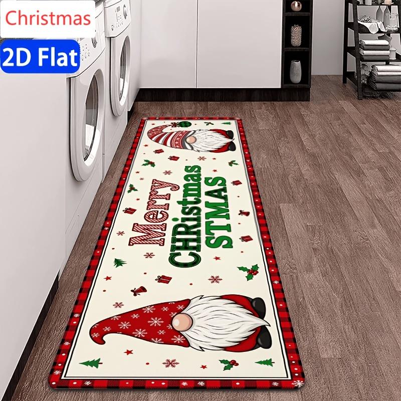 Cute Xmas Gingerbread Man Bedroom Living Room Laundry Floor Mat Entryway Area Rug Kitchen Runner Rug Anniversary Home Decor