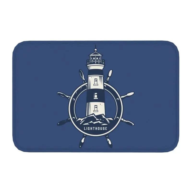 Nautischer Kompass Fußmatte Anker Ruder Gedruckt Kleiner Teppich Rutschfest Wasserabsorbierend Badezimmer Küche Fußmatte Heimdekoration