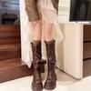 Winter Short Plush Women Knee High Boots Fashion Slip On Knight Long Booties Ladies Casaul Platform Heels Botas Mujer