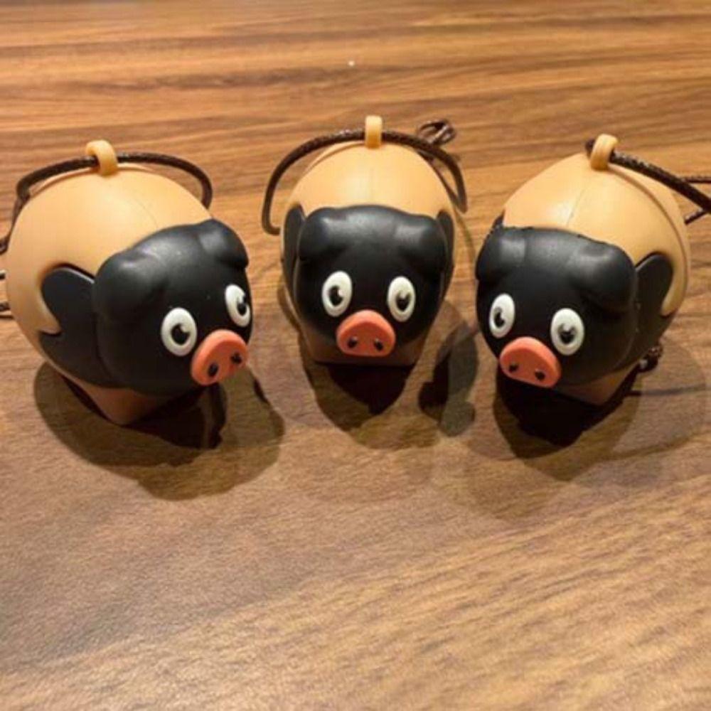 Multifunktionale Schlüsselanhänger mit kleinem Schweinchen, robuster Auto-Schlüsselanhänger, niedlicher kleiner Schweinchen-PVC-Anhänger, Geschenk