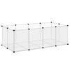 Vidaxl Klatka Dla Małych Zwierząt, Bezbarwna, 144X74X46,5 Cm Pp I Stal