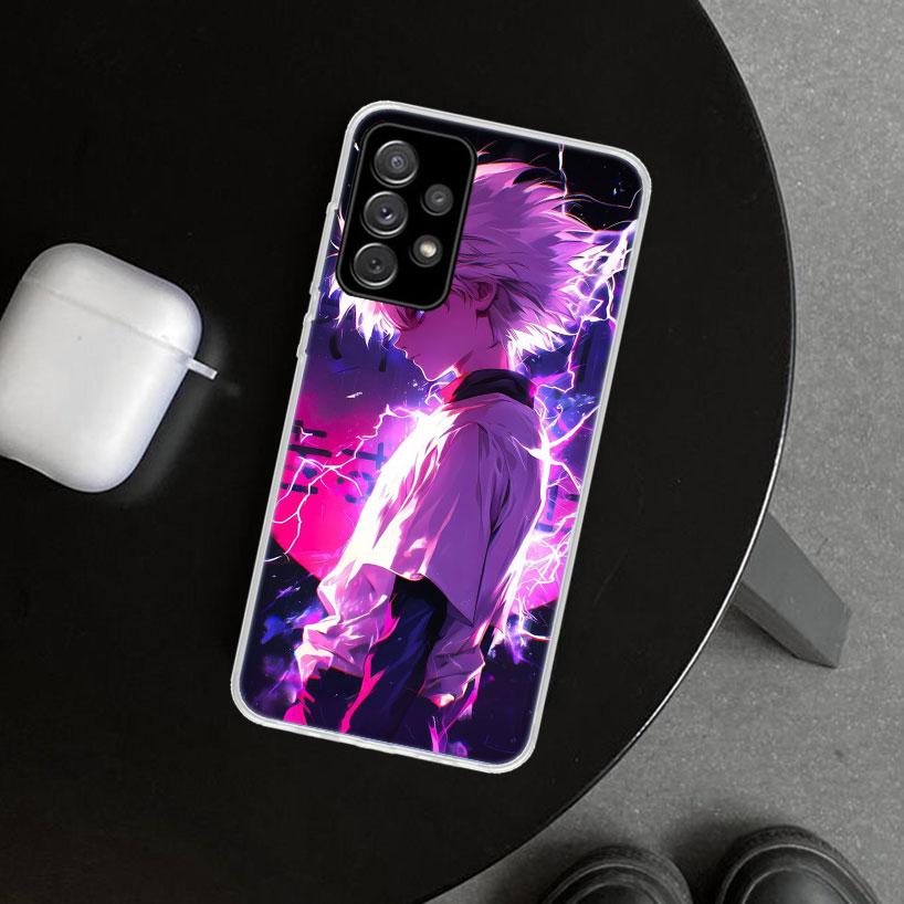 Huner X-Hunters Killua Phone Case Cover for Samsung Galaxy A12 A22 A32 A52 A72 A02S A51 A50S A31 A20S A10S Note 20 Ultra 10 Plus