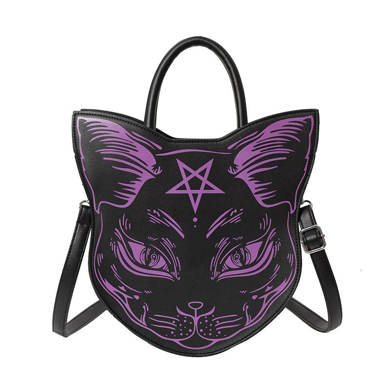 

Women s shoulder bag PU Leather Harajuku style cat crossbody bag