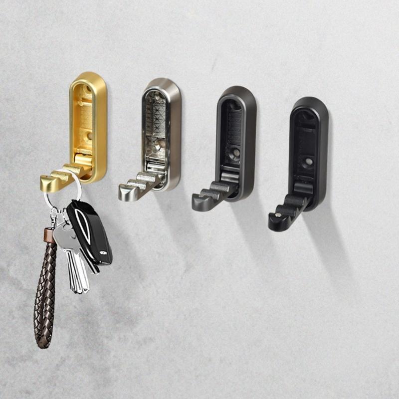 3 Stück faltbare Haken zur Wandmontage, platzsparend, Metall-Organizer mit rutschfestem Design, einfache Installation für das Badezimmer
