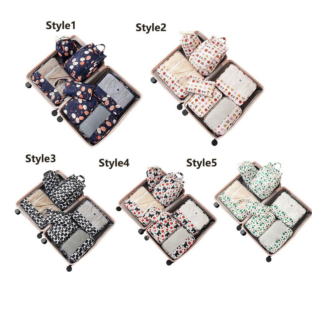 7Pcs Large Capacity Luggage Storage Bags Set Foldable Washable Travel Packing Organizer Space-saving Waterproof