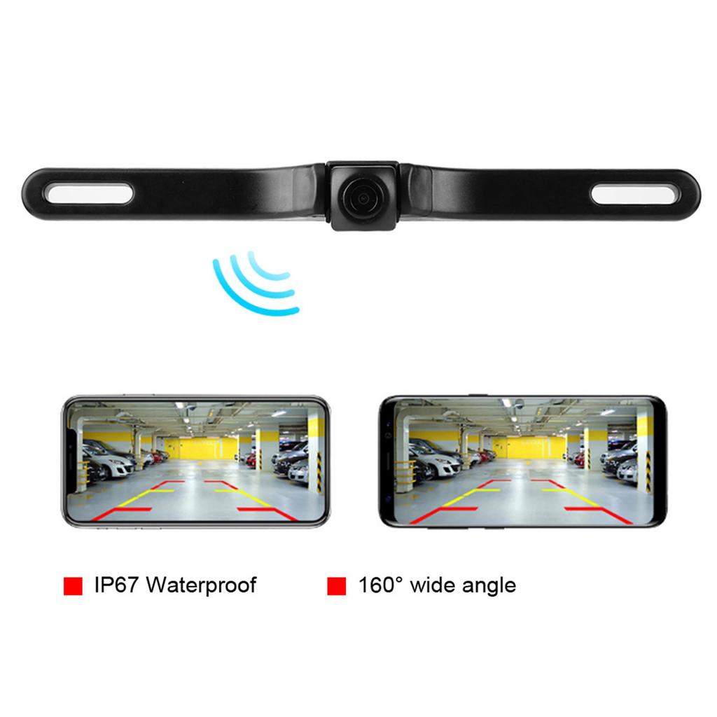 Car Front Rear View HD WIFI Camera American Car License Plate for IOS & Android Mobile Phone