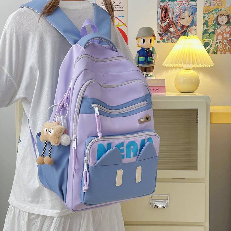 New Fashion Schoolbag Japanese Ins Small Fresh Casual Backpack Lightweight and Simple Student Backpack