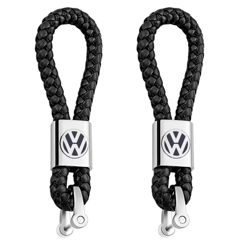 Luxury Leather Car Logo Keychain New Metal/Leather Car Styling Keychain For VW Jetta Golf Passat Touran Polo Key Accessories Nq5