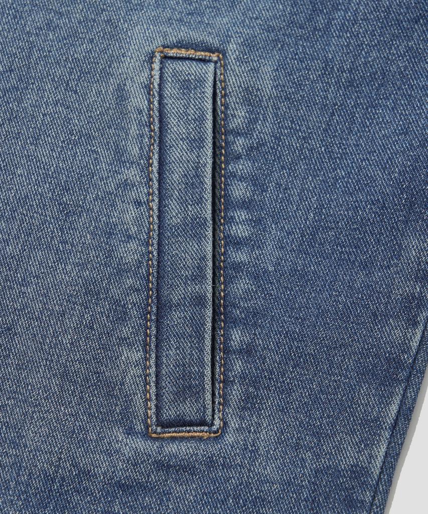 Agod Stone Washed Crop Denim Jacket [Indigo]
