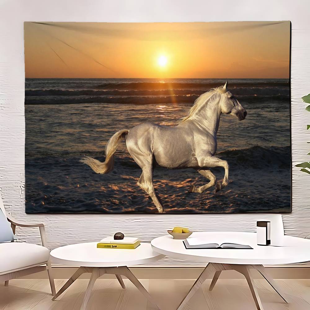 

Running Horse Tapestry Customizable Tapestries Of Various Styleswall Hangings Celebrity Photo Printingwall Hangings 74x94cm(29x37in)