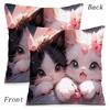 Kawaii Cartoon Cute Cat Gaming Pillow Covers Cartoon Sofa Decorative Home Double-Sided Printing Short Plush Cute Cushion Cover