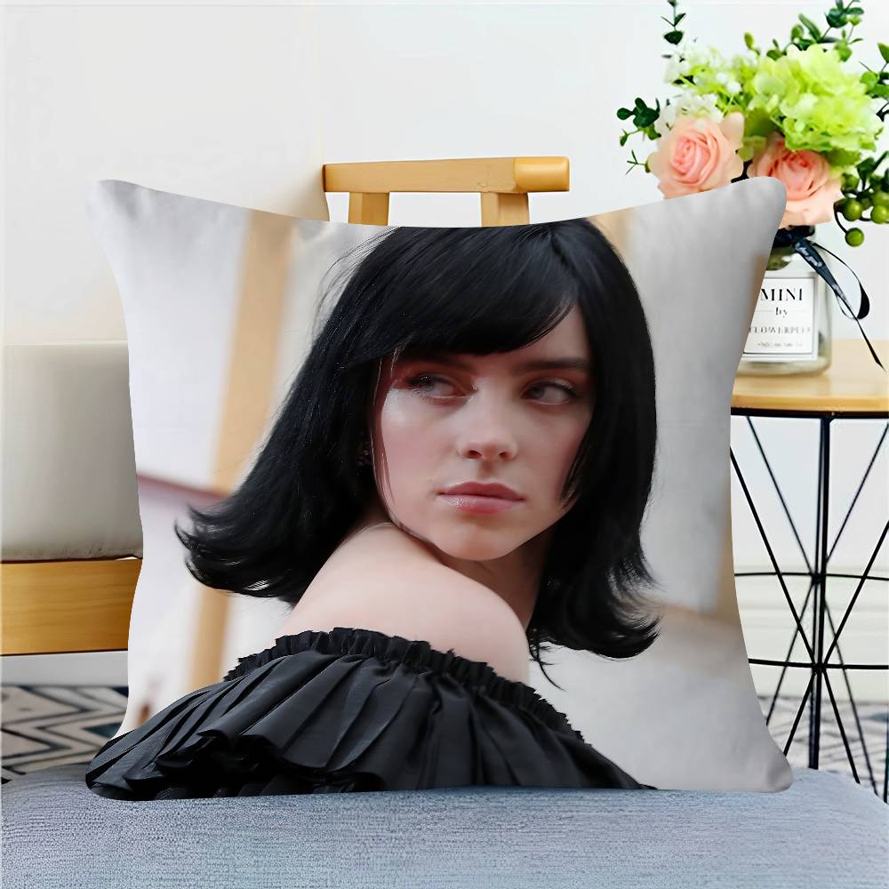Singer B-Billie-Eilish Pillow Anime Pillow Sofa Bed Head Pillow Cover Cushion Cover 45x45 Cm Fashion
